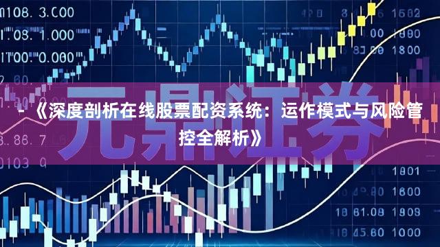 - 《深度剖析在线股票配资系统：运作模式与风险管控全解析》